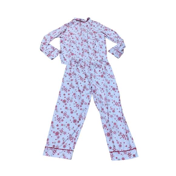 American Girl Warm Wishes Two Piece Pajama Set Girls Red White Gold XL (18/20) - Picture 2 of 14